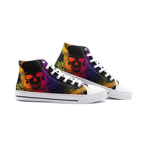 Ghost skull Unisex High Top Canvas Shoes