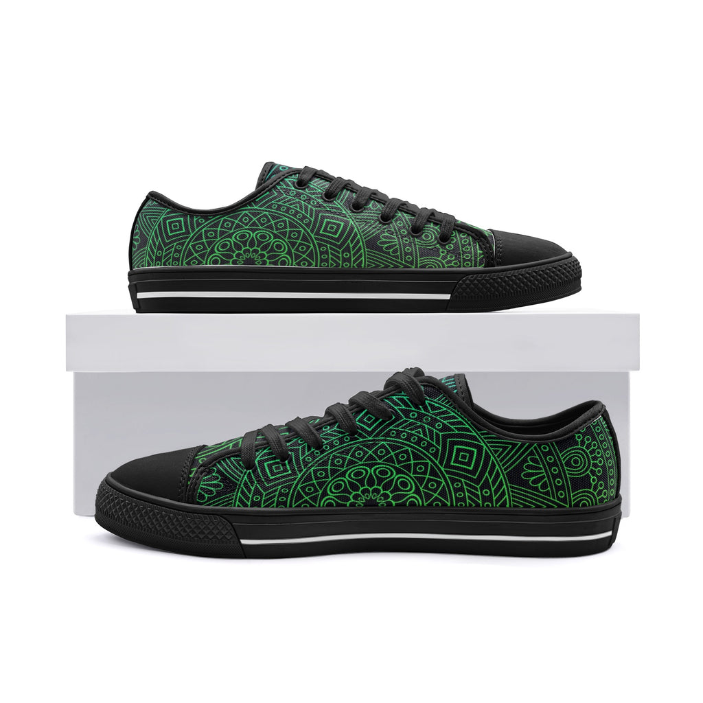 Green Unisex Low Top Canvas Shoes