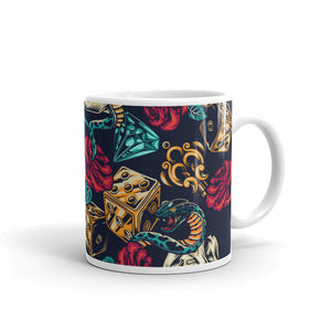 dragon White glossy mug